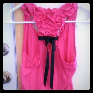 Pink scrunch back shirt